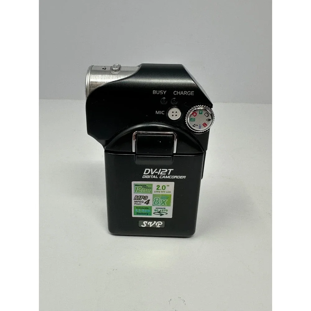 SVP 12 Megapixels Digital Handheld Camcorder DV-12T Tested Working MP3 Mpeg4 V2